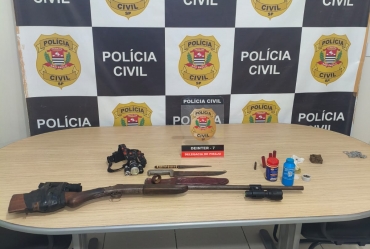 Ação rápida da Polícia Civil resulta na prisão de homem armado em via pública