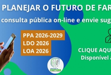 Prefeitura de Fartura convida população a participar da construção do Plano Plurianual