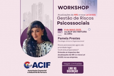 Workshop em Fartura vai abordar novas exigências legais sobre  saúde mental no trabalho