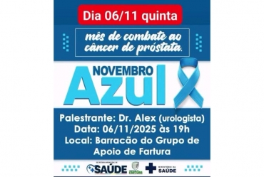 Dr. Alex realiza hoje palestra sobre prevenção ao câncer de próstata em Fartura