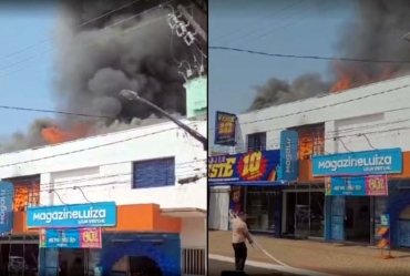 Duas lojas são interditadas pela Defesa Civil após incêndio atingir estoque de uma delas em Taquarituba