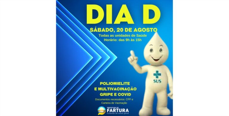 Amanhã (20) tem o Dia “D” de Vacinação em Fartura