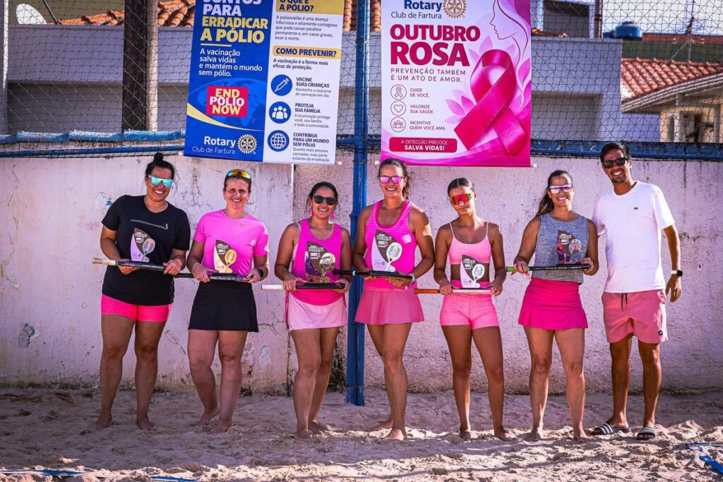 Torneio de beach tennis une esporte e solidariedade em ação do Outubro Rosa em Fartura