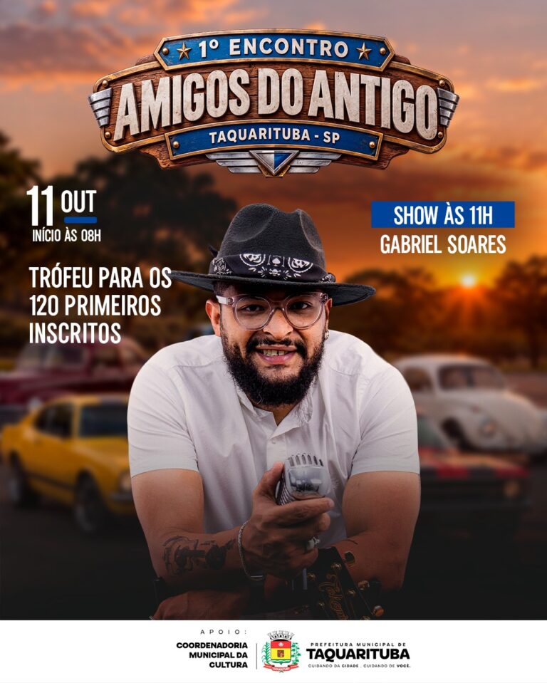 Taquarituba recebe 1º Encontro Amigos do Antigo no domingo (11)