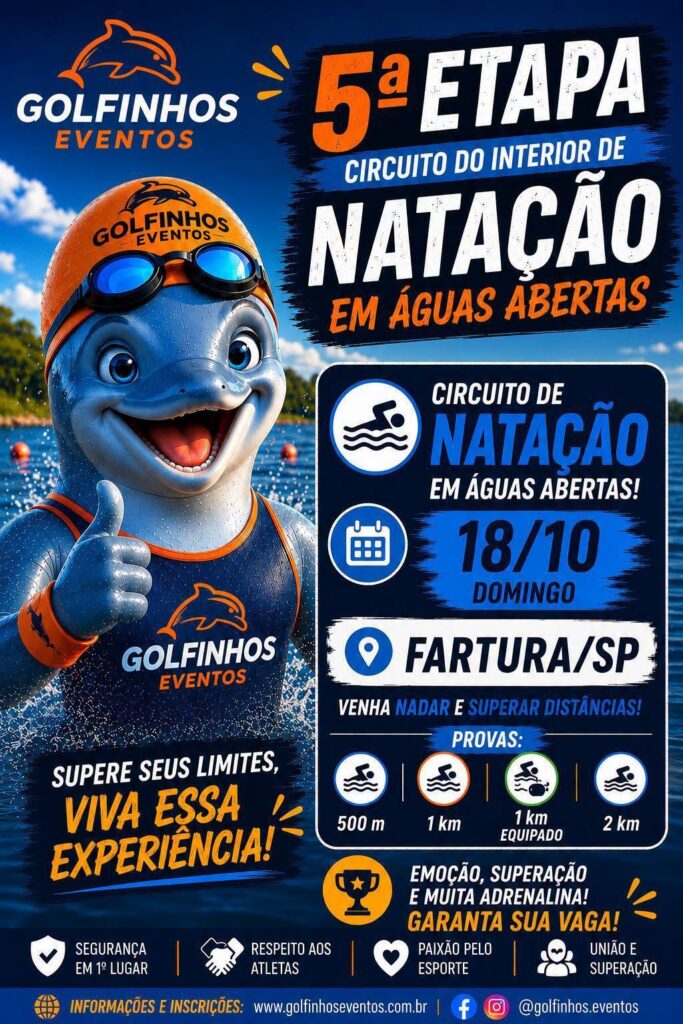 Fartura recebe 5ª etapa do Circuito do Interior de Natação em Águas Abertas